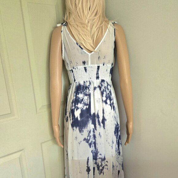 GUESS Tie-Dye High/Low Ruffle Long Dress Size XS - Picture 11 of 15